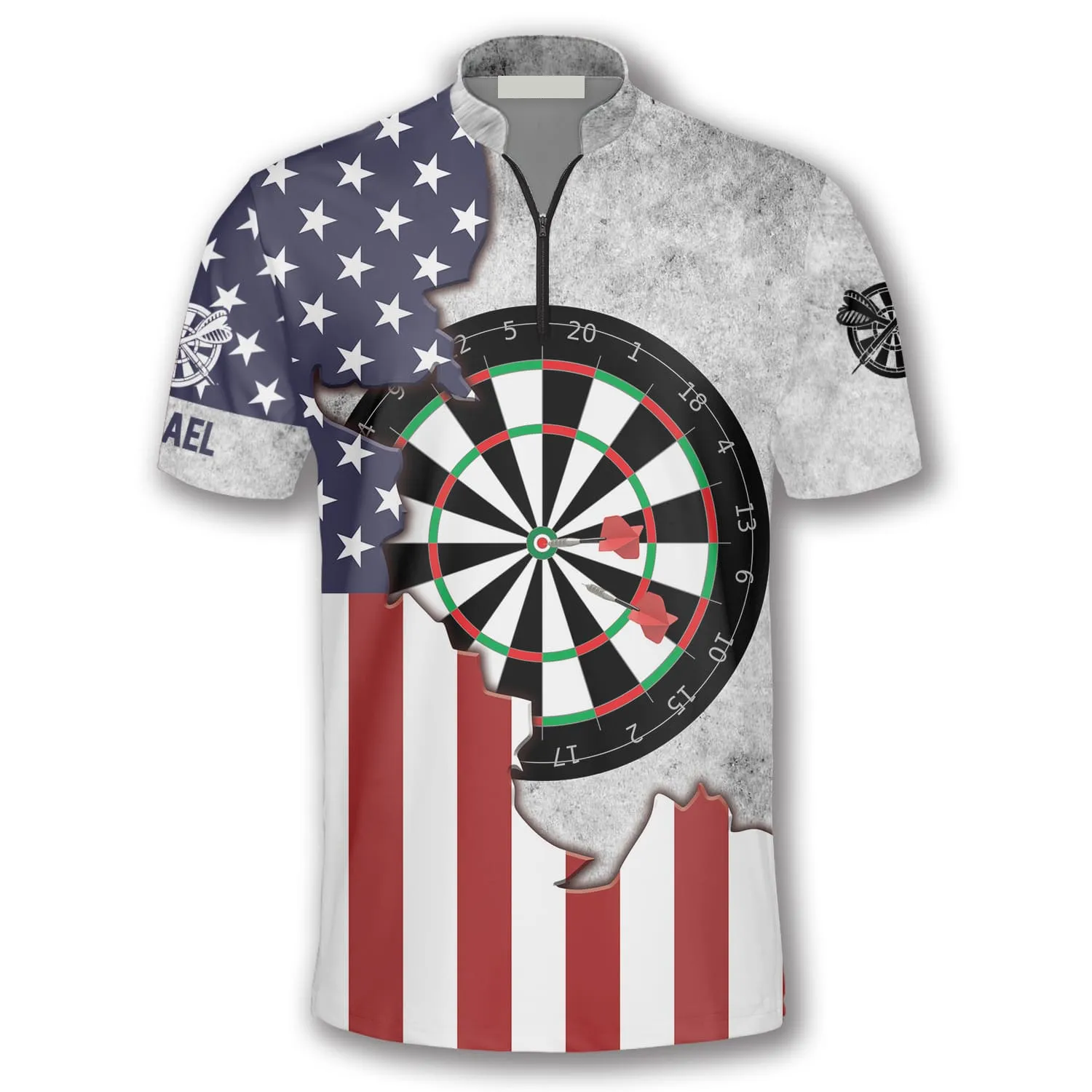 3D American Flag Custom Darts Jerseys For Men, Gift for Dart Player