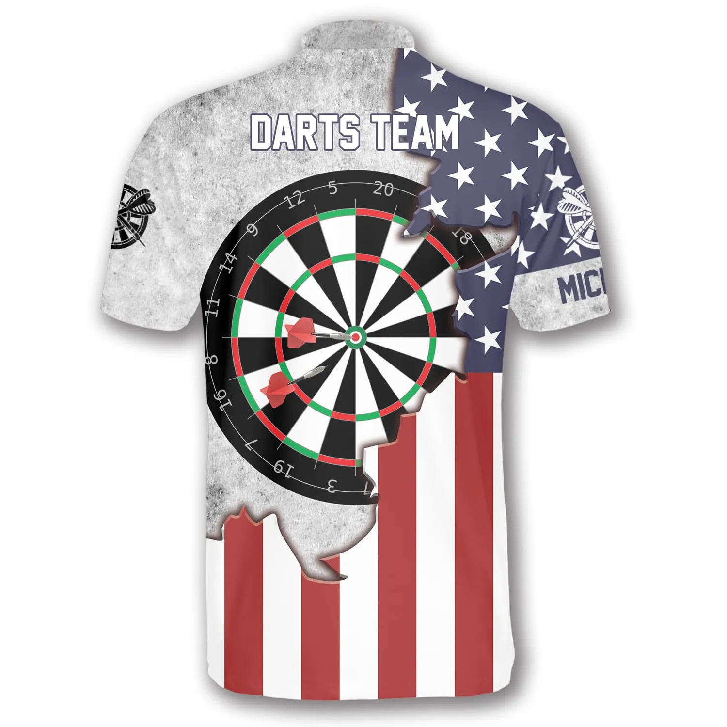 3D American Flag Custom Darts Jerseys For Men, Gift for Dart Player