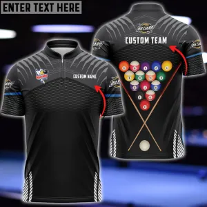 Billiards Sport Bowling Jersey Personalized Name Billiard 3D shirt, Team Name Unisex Shirt Multi Color Options