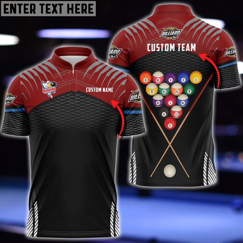 Billiards Sport Bowling Jersey Personalized Name Billiard 3D shirt, Team Name Unisex Shirt Multi Color Options