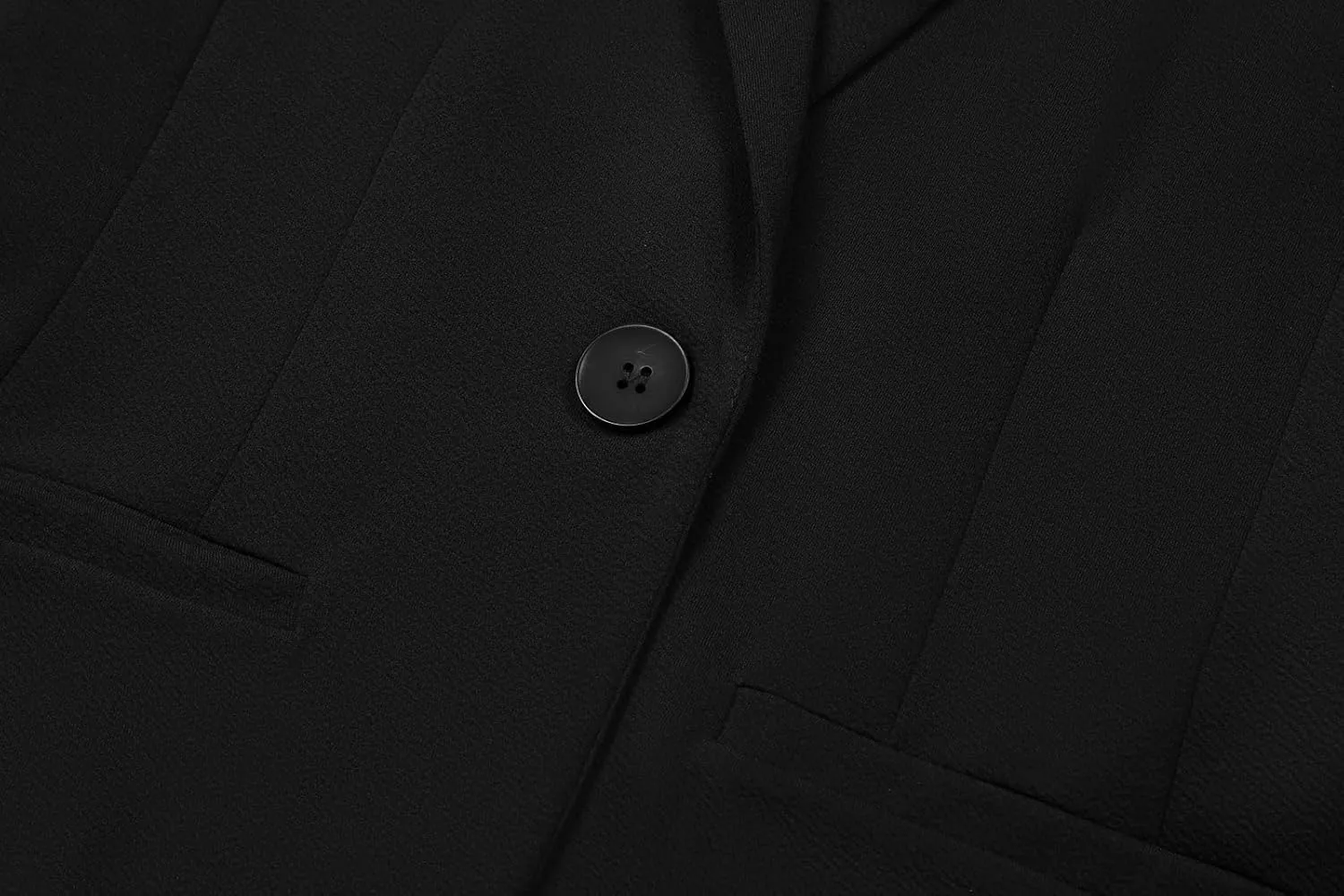 Blazers for Women Dressy Casual Ruched 3/4 Sleeve Lapel Button Work Office Cardigan Suit Jacket with Pockets
