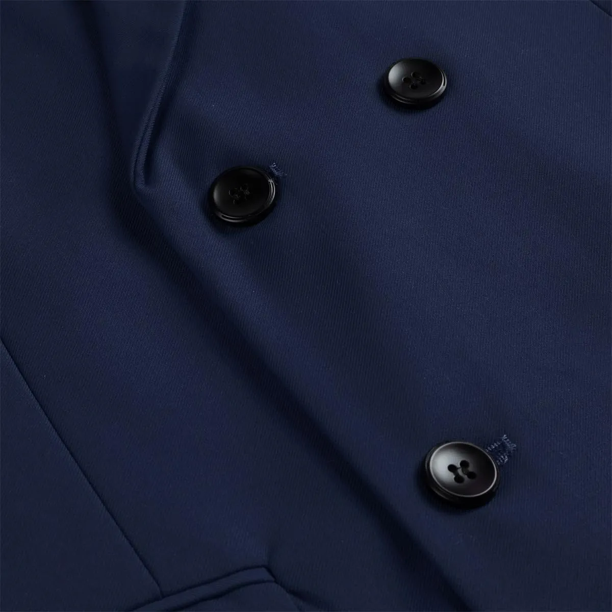 Boyland Mens Solid Color Notched Lapel Double Breasted Suit Jacket Blazer