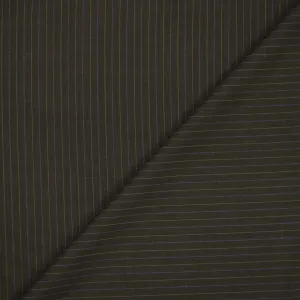 Brown, Beige and Purple Stripe Wool Suiting Fabric