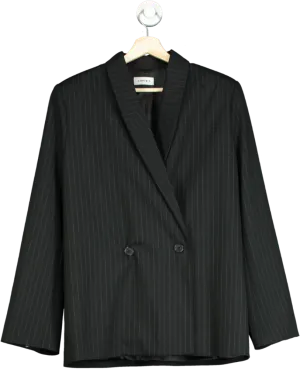 CHPTR-S Black Pinstripe Blazer UK 8