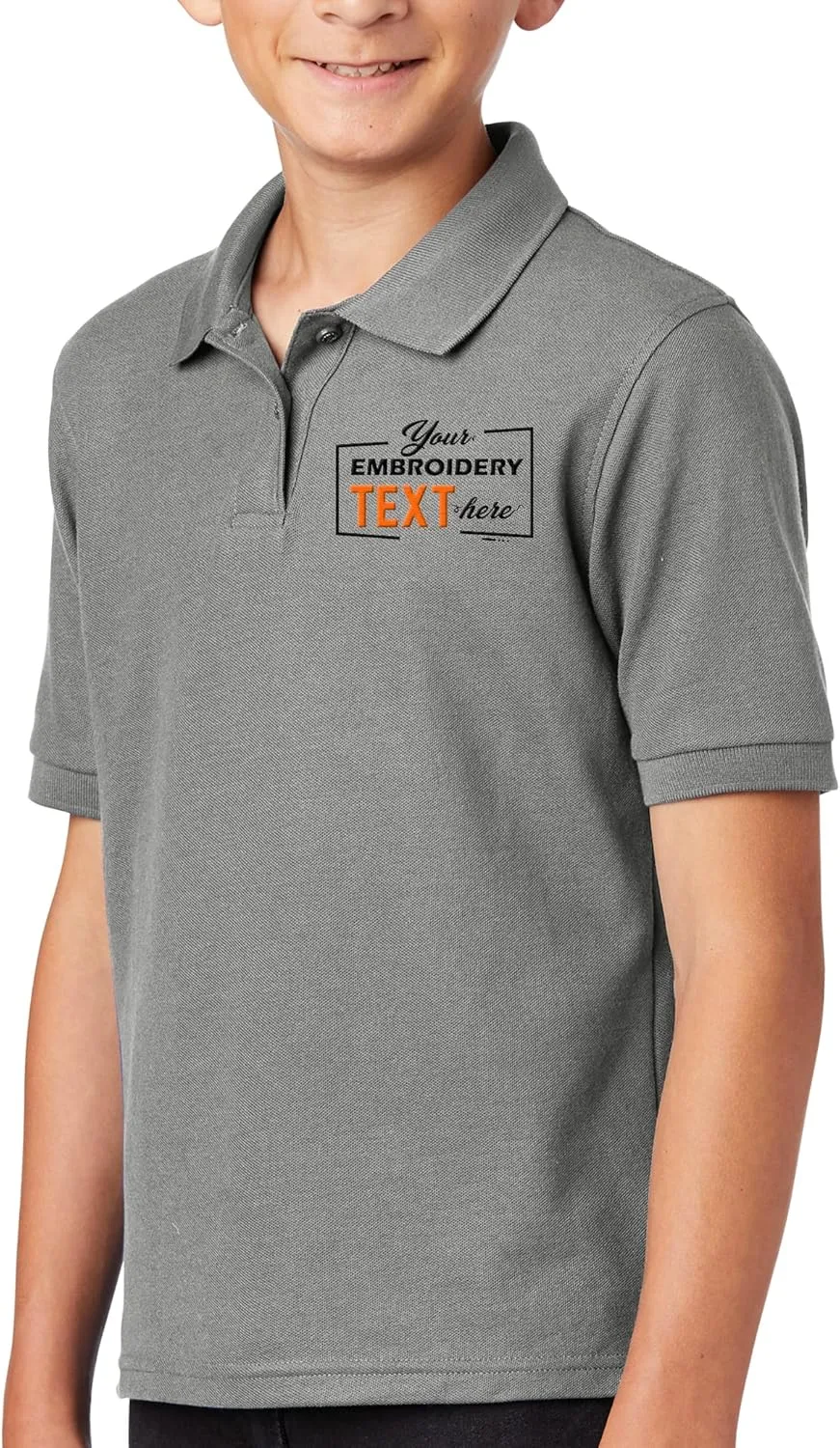 Custom Embroidered Jersey Polo Shirts for Youth Personalized Add Your Own Text