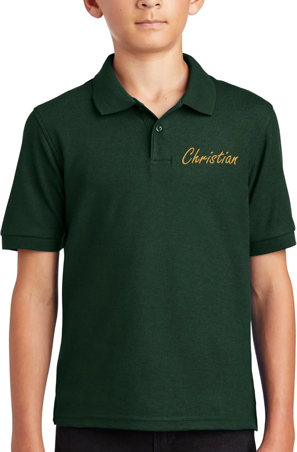 Custom Embroidered Jersey Polo Shirts for Youth Personalized Add Your Own Text