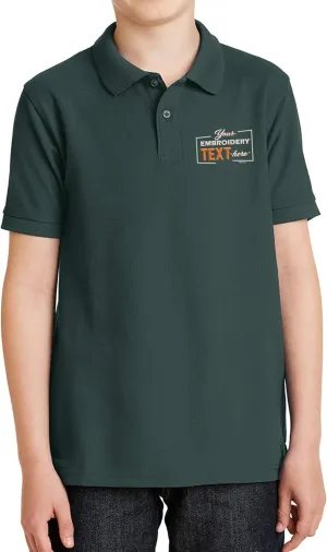 Custom Embroidered Jersey Polo Shirts for Youth Personalized Add Your Own Text