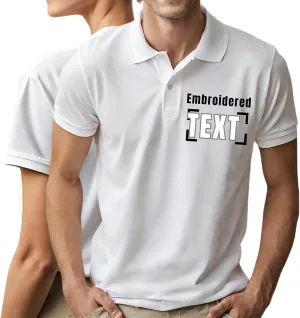 Custom Men Women Polo Shirts Personalized Shirt Golf Jersey Tees Customized Text PocketBack Arm Embroidered