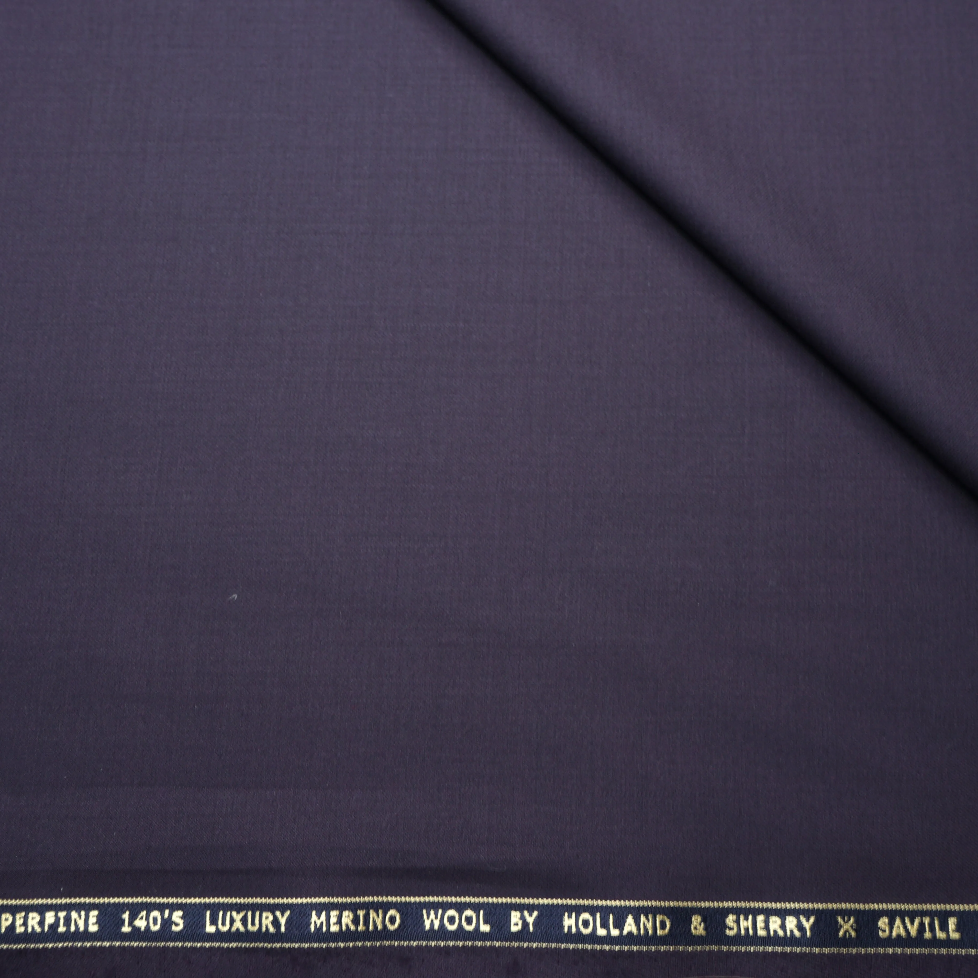 Dark Maroon Solid Holland & Sherry Royal Mile Plains Suiting Fabric