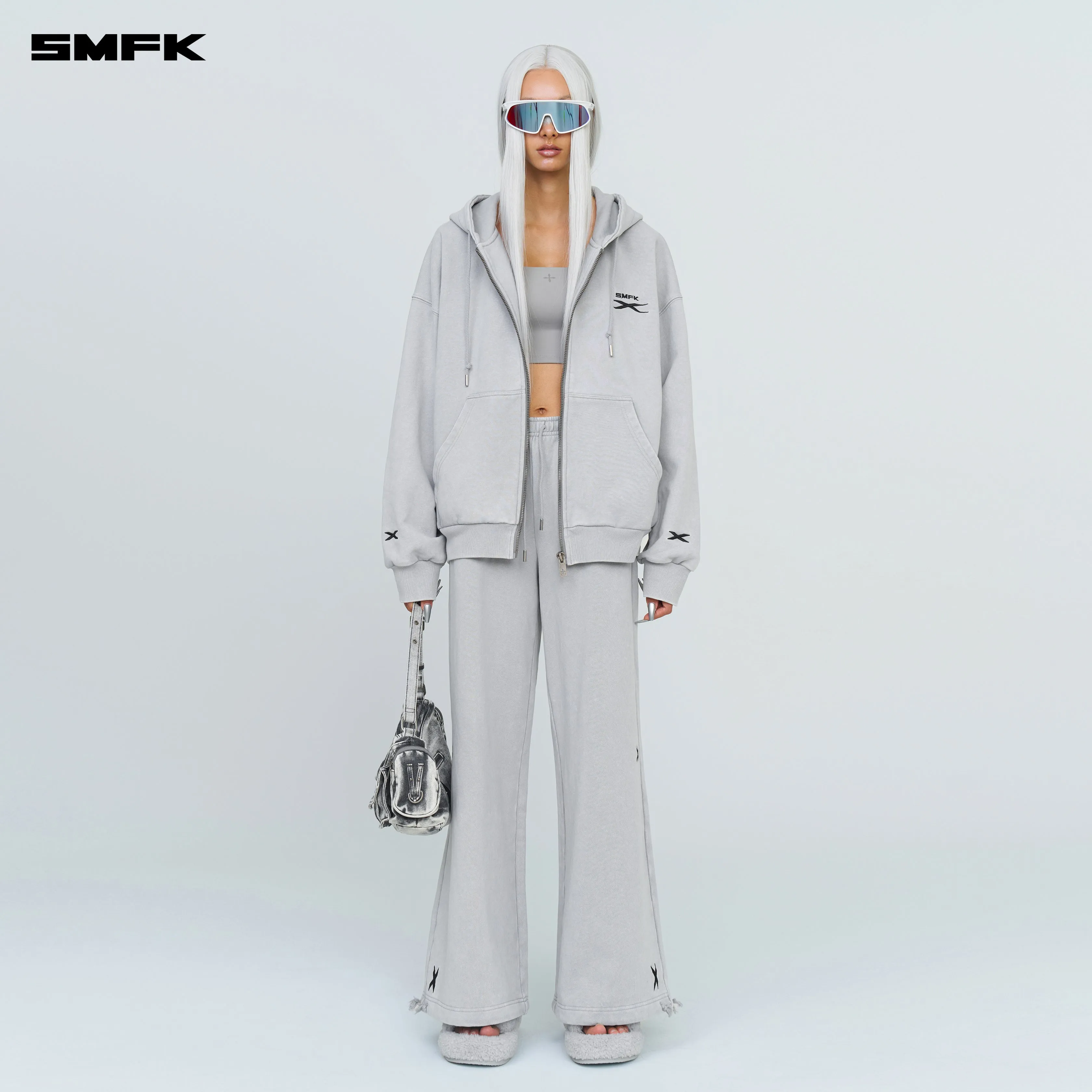 FUTURE Classic Wide-leg Sweatpants In Gray