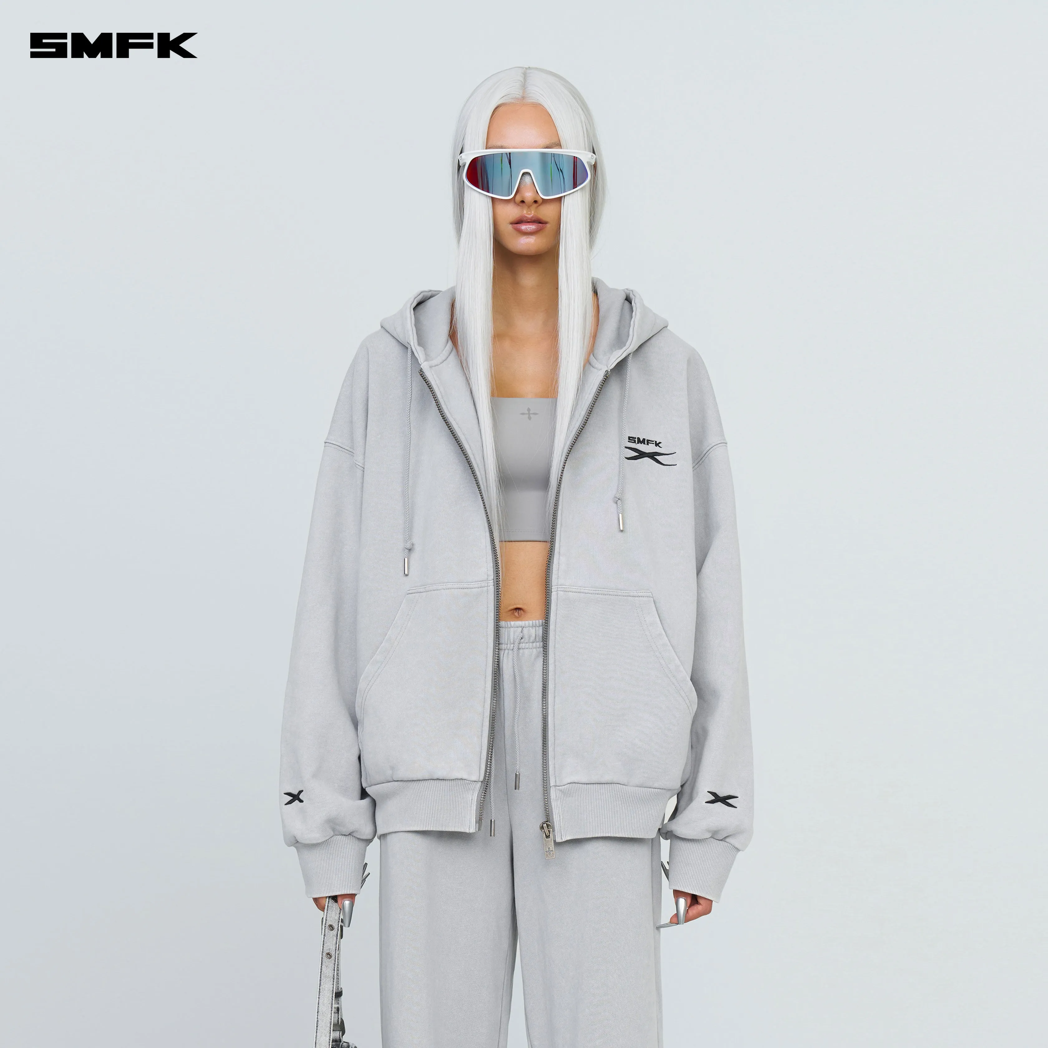 FUTURE Classic Wide-leg Sweatpants In Gray