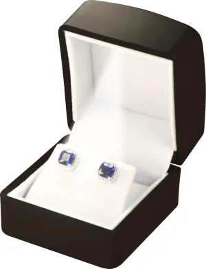 LED Black Earring Jewelry Gift Box for Wedding, Birthday...Luxury LED Stud and Diamond Hoop Earring Jewelry Gift Box with Light for Women for Men