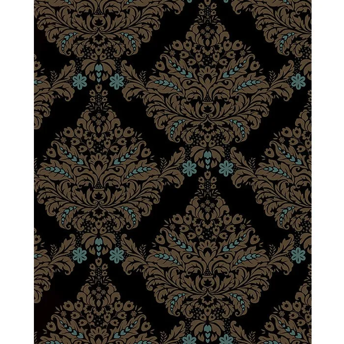 Light & Dark Brown Damask Printed Backdrop