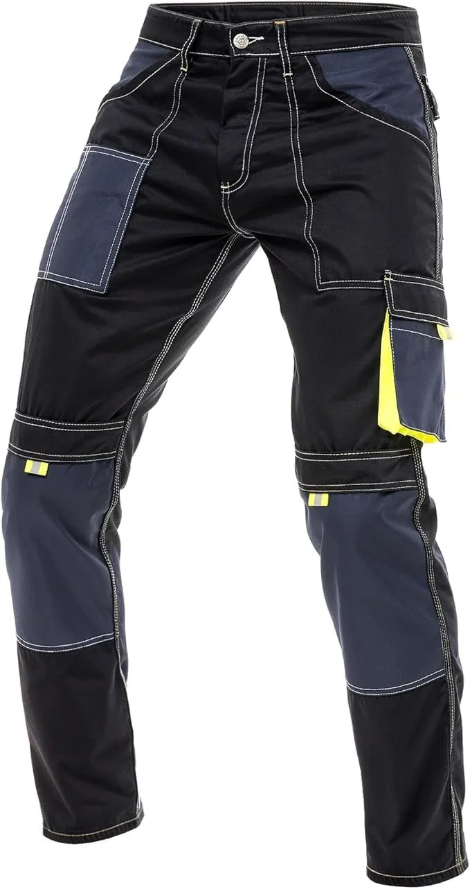 Men's Tactical Cargo Pants  Cordura Reinforced Work Trousers with Knee Pads, Holster Pockets and Safety Trousers