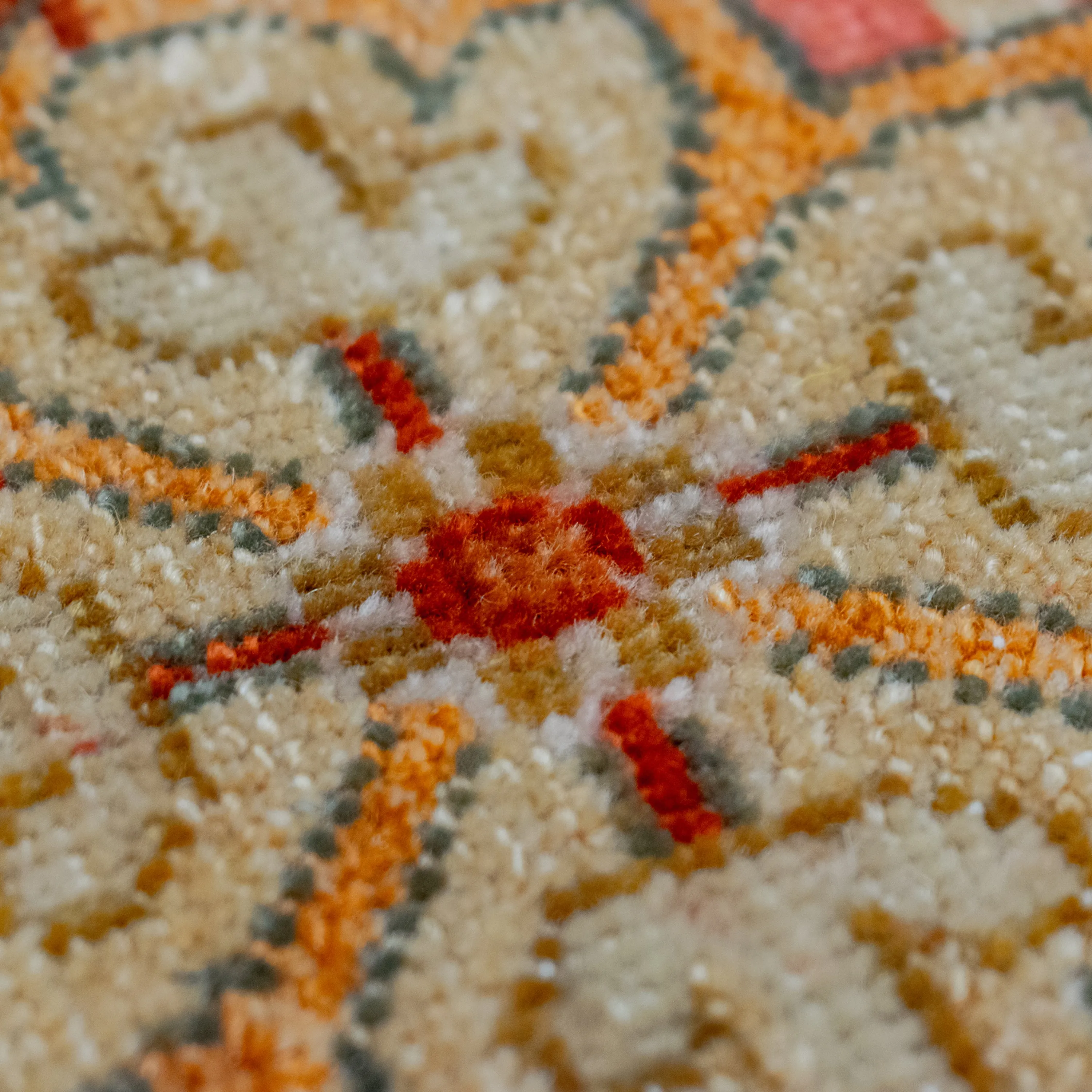 Orange Transitional Wool Rug - 8' x 10'