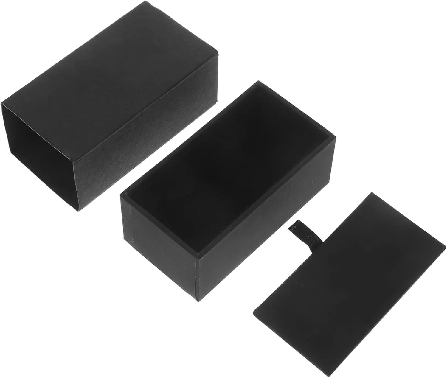 PRETYZOOM 2pcs Box Elegant Jewelry Box Small for Cufflinks Jewelry Holder Organizer Black Packaging