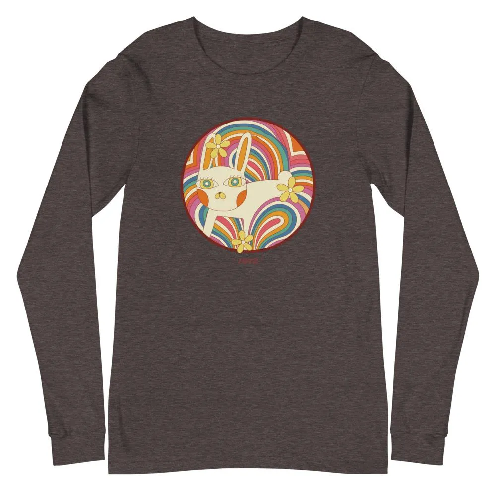Retro White Kitty Unisex Long Sleeve