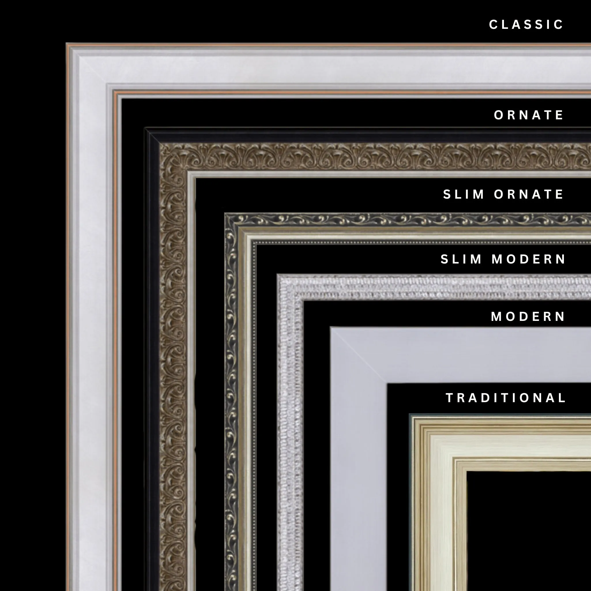 Silver 47x35 Picture Frame Ornate Traditional Classic Antique