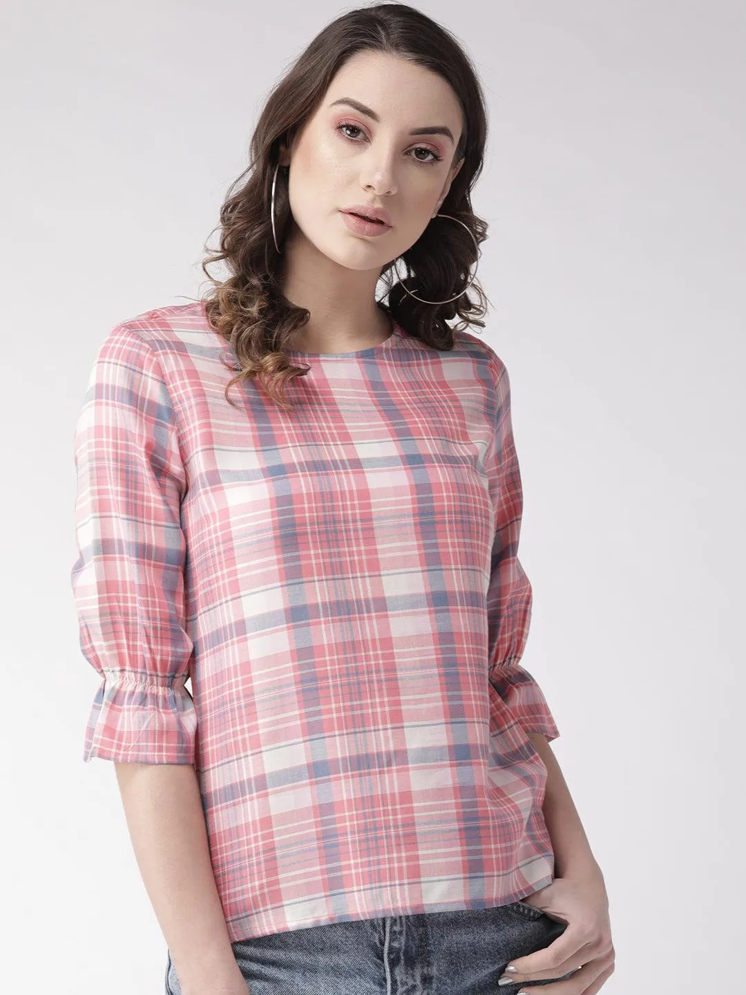 Style Quotient Women White And Multi Stripe Printed Polyester Smart Casual Top