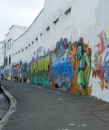 Urban Art Walk Scenic Printed Backdrop