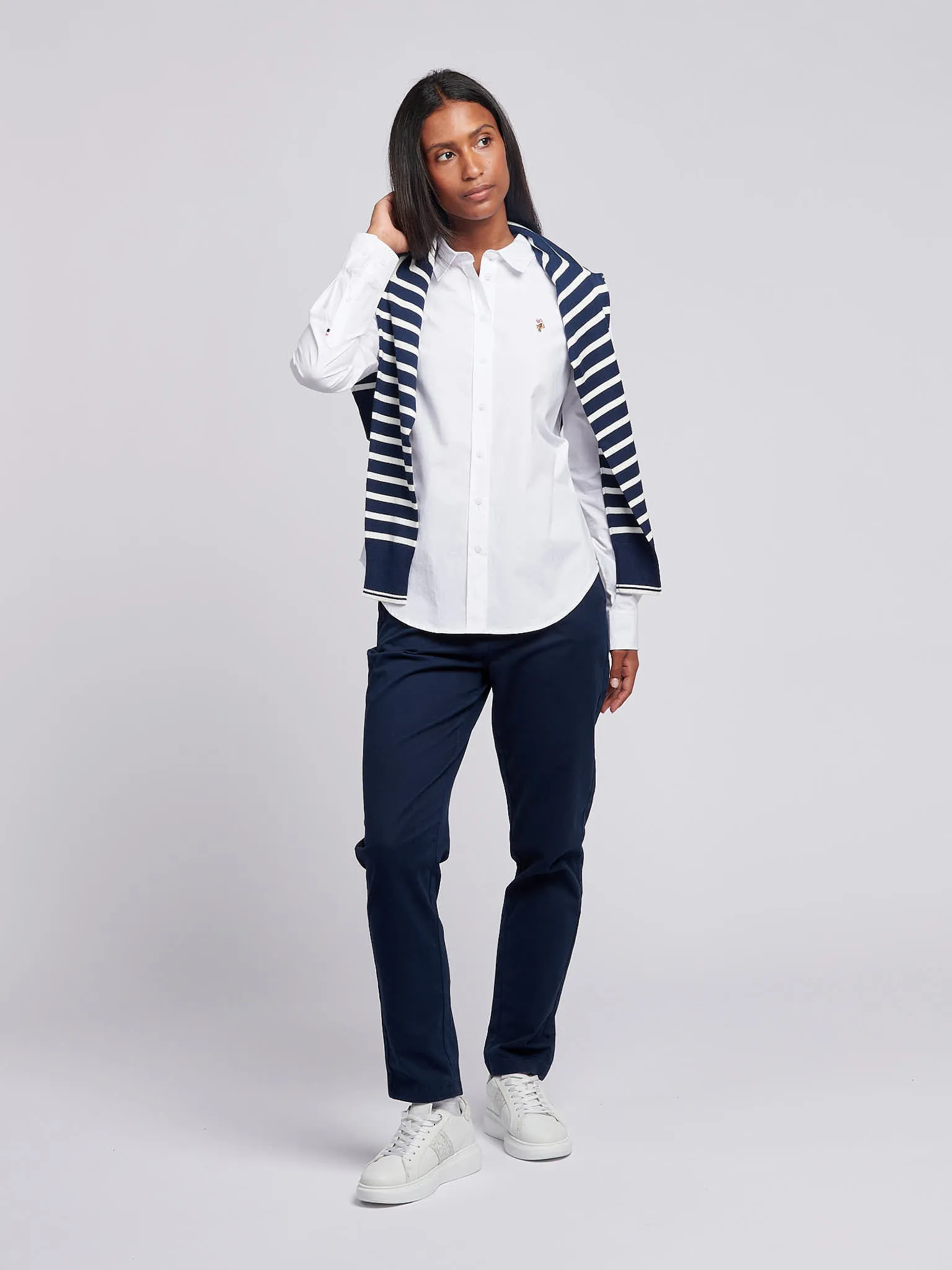 Womens Classic Fit Poplin Shirt in Bright White